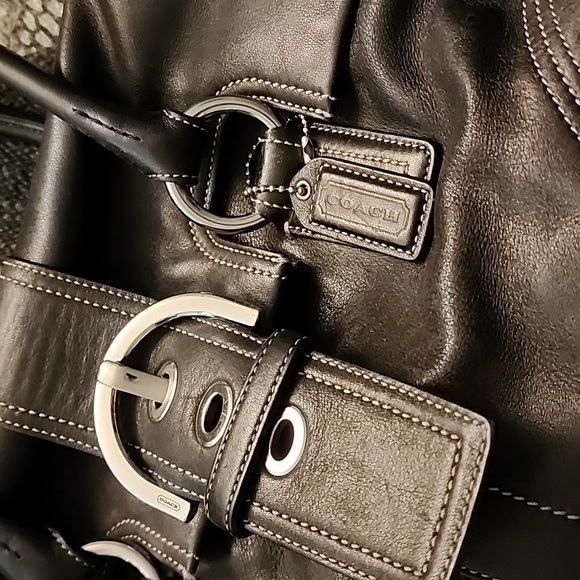 VINTAGE COACH Black Satchel - Picture 4 of 17